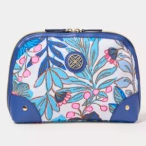 Lilly Pulitzer Floral Blue Women's pouch,pattern BREEZY AQUA BEST FRONDS FOREVER